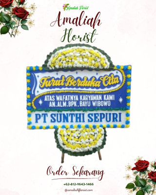 Papan Bunga Duka di Giring